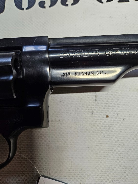 Ruger GP100 357 Magnum 6 Inch Blued Wood Panel Grips-img-5