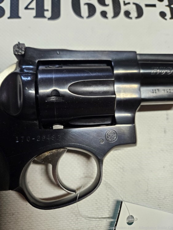 Ruger GP100 357 Magnum 6 Inch Blued Wood Panel Grips-img-4