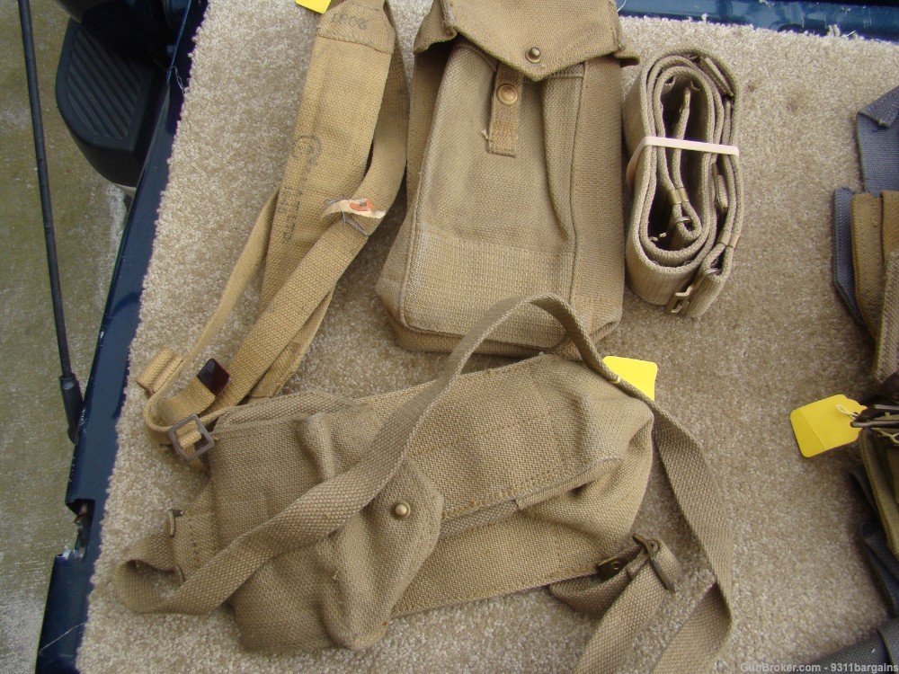 Pile of WW11 British web gear-img-1