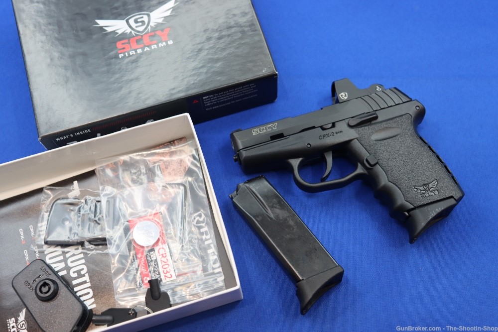 SCCY Model CPX-2 Compact Pistol w/ RED DOT SIGHT 9MM 10RD Tactical Black NR-img-0
