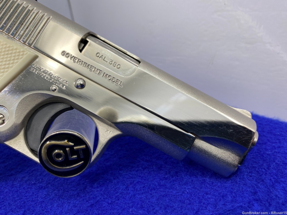 1985 Colt MKIV Series 80 .380 ACP 3.25" *SCARCE & DESIRABLE BRIGHT NICKEL*-img-18