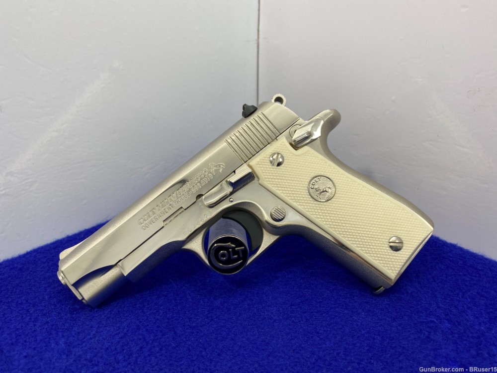 1985 Colt MKIV Series 80 .380 ACP 3.25" *SCARCE & DESIRABLE BRIGHT NICKEL*-img-39