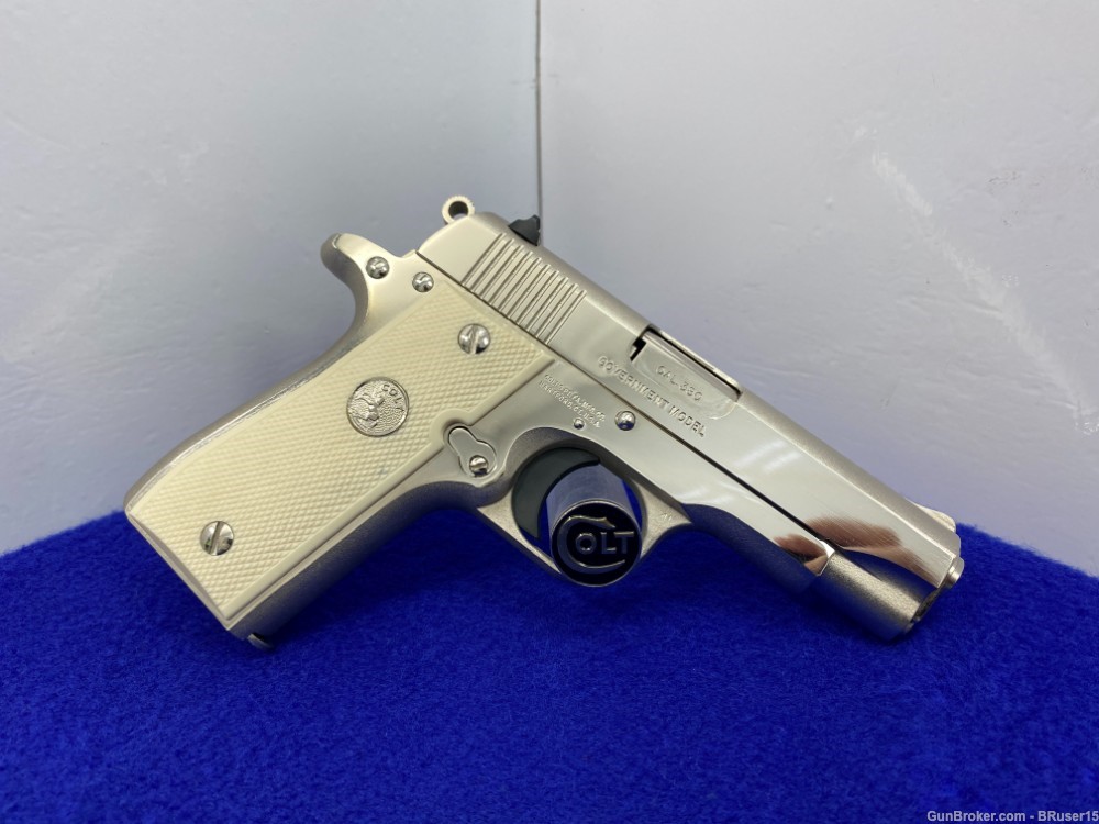 1985 Colt MKIV Series 80 .380 ACP 3.25" *SCARCE & DESIRABLE BRIGHT NICKEL*-img-12