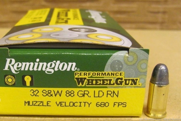 Remington .32 S&W “short” 88 grain lead round nose 50 Rds No CC Fees-img-0