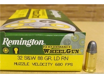 Remington .32 S&W “short” 88 grain lead round nose 50 Rds No CC Fees