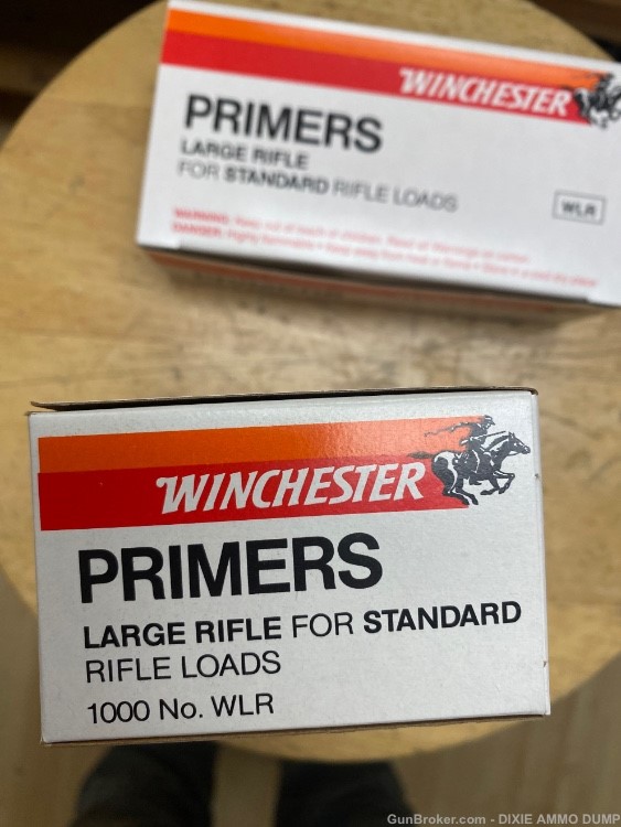 Winchester large rifle primers 1000 total . WRL. -img-0