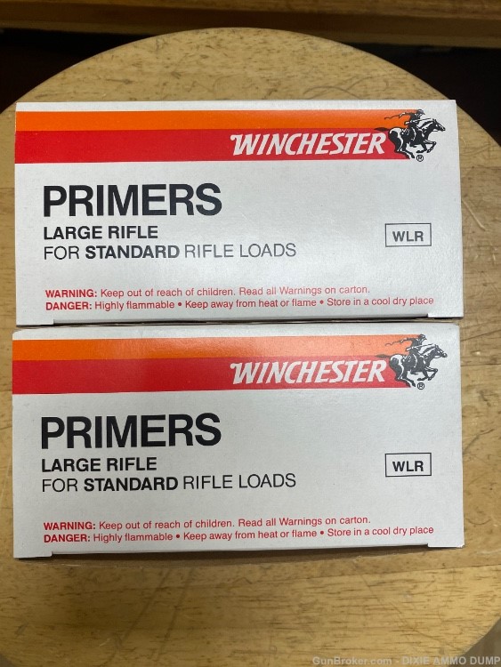 Winchester large rifle primers 1000 total . WRL. -img-1
