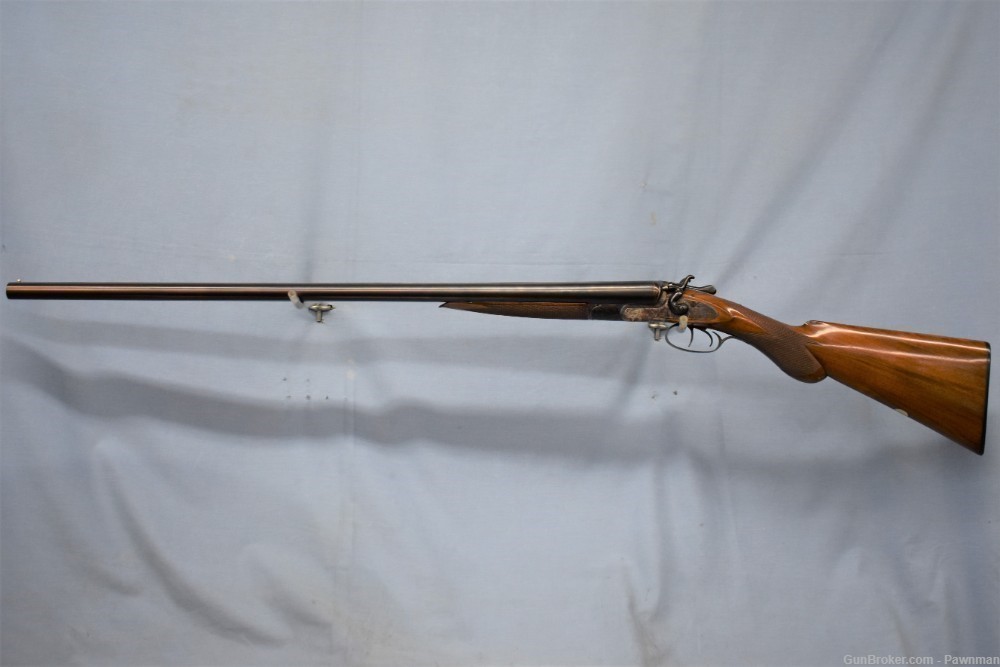 English Mortimer 12G SxS black powder shotgun made 1855-1887-img-4