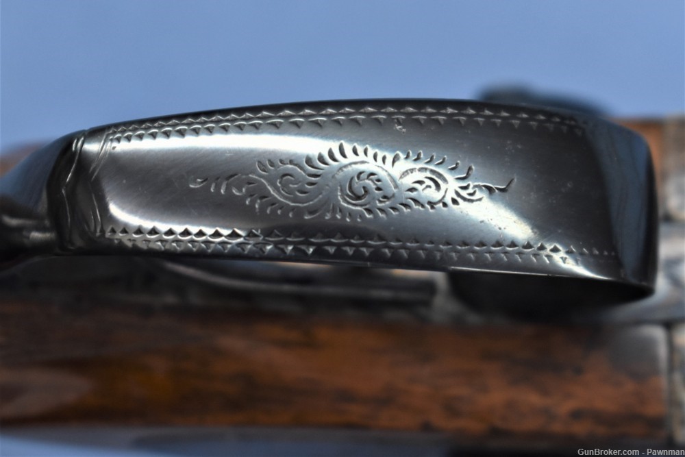 English Mortimer 12G SxS black powder shotgun made 1855-1887-img-13
