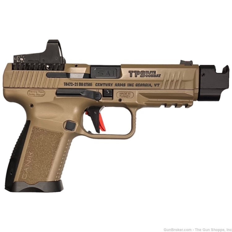 Canik TP9SF Combat FDE 9mm. With Comp, Trigger  and Red Dot!-img-0