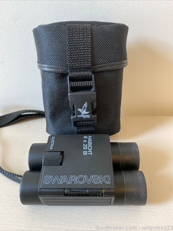 SWAROVSKI HABICHT 8 X 20 B Binocular Austria with Case & Instructions-img-0