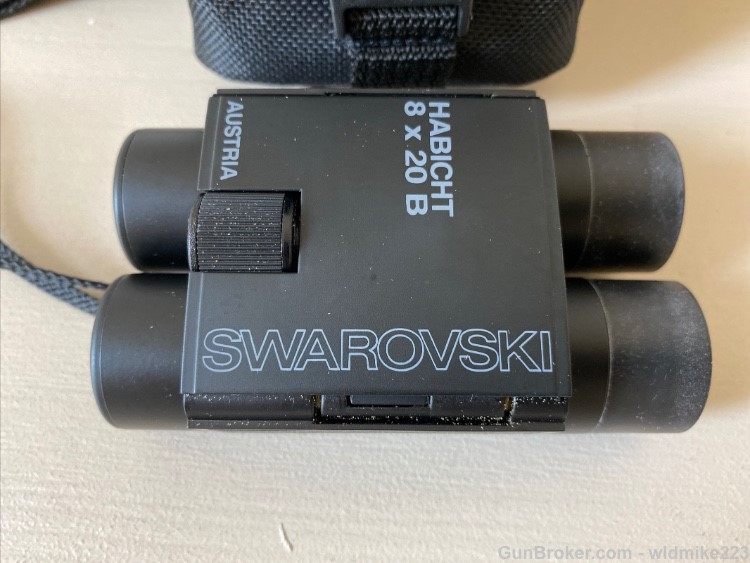 SWAROVSKI HABICHT 8 X 20 B Binocular Austria with Case & Instructions-img-1