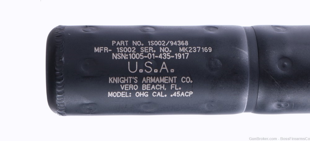 Early Unfired KAC OHG MK23 .45 ACP Suppressor w/No Box (DA)-img-1