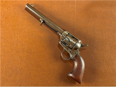 1873 Colt Single Action Army .45 Revolver Nickel 7 1/2" Blackpowder Pistol