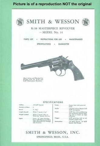 Smith & Wesson 14 Early Fac Owners Manual R-img-0