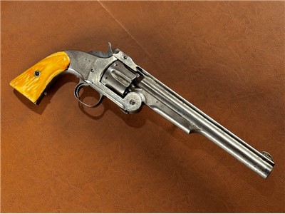 Smith & Wesson No. 3 American Revolver .44 Henry Rimfire Nickel Ivory RARE