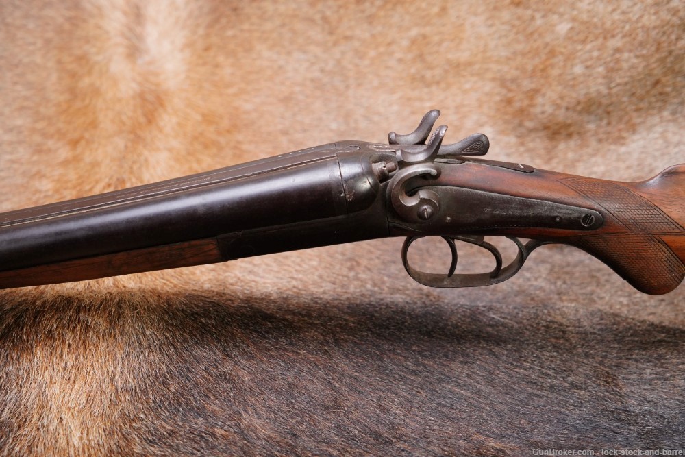 Belgian T. Parker Henri Pieper 12 GA Side-by-Side SxS Shotgun 1880s Antique-img-10
