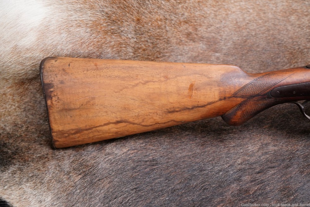 Belgian T. Parker Henri Pieper 12 GA Side-by-Side SxS Shotgun 1880s Antique-img-3