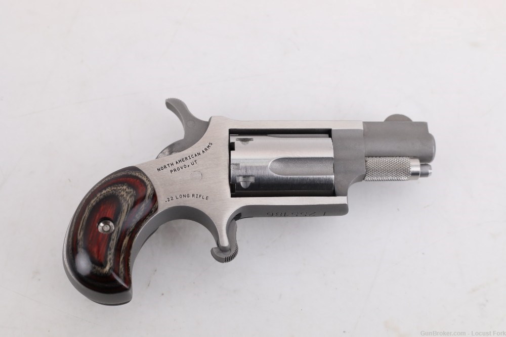 North American Mini 22lr 1 1/8" Stainless UNFIRED w/ LOCK BOX No Reserve!-img-2