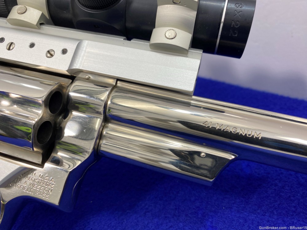 Smith Wesson 57 (No-Dash) .41Mag Nickel *DESIRABLE PINNED & RECESSED MODEL*-img-27