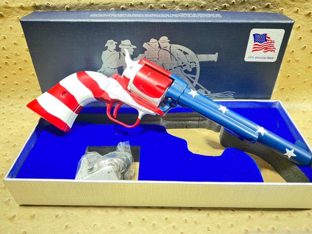Heritage Manufacturing Rough Rider RED WHITE BLUE 6.5" 22 Long Rifle-img-0
