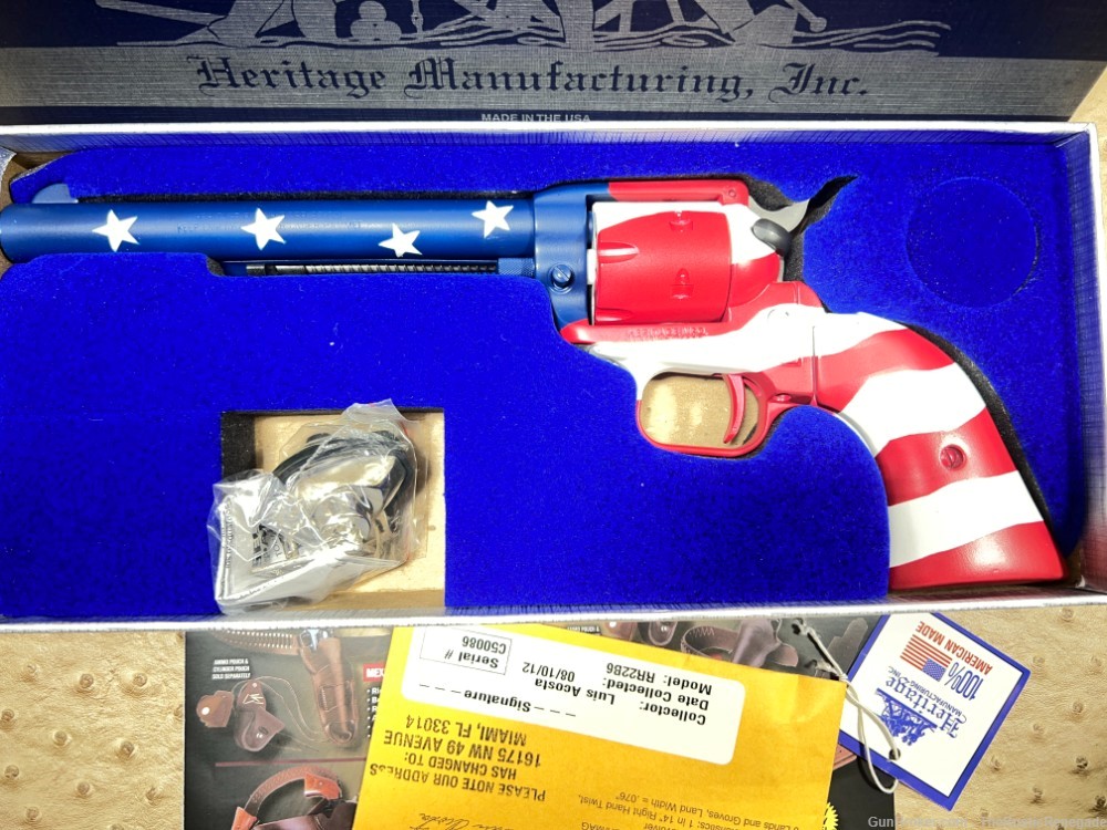 Heritage Manufacturing Rough Rider RED WHITE BLUE 6.5" 22 Long Rifle-img-3