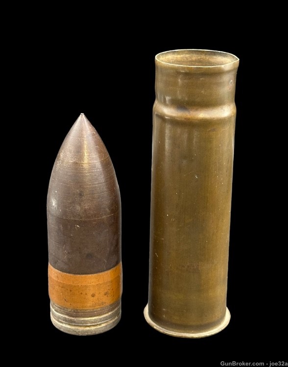 INERT WWI MODEL 1916 37MM SHELL Ammo round pre WW2 WWII 1918 mk v  5 dummy -img-7