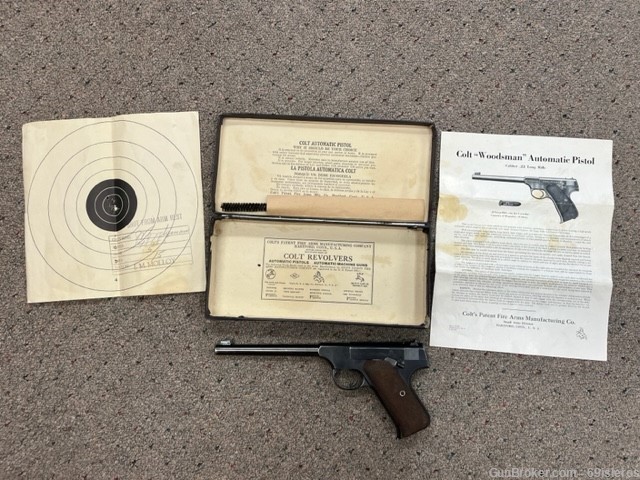 Colt Woodsman Target 1st series .22LR 1941 production with original box and-img-0