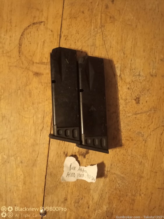 Pair of Astra A100 10rd .40 S&W Magazines (Made by Mecgar) -img-0