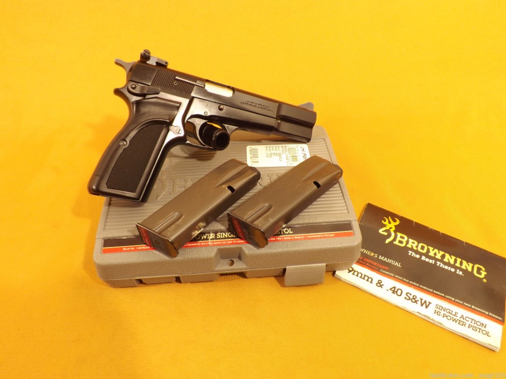 BROWNING HI-POWER MKIII 9MM SEMI AUTO PISTOL W/FACTORY BOX MFG 1991-img-0