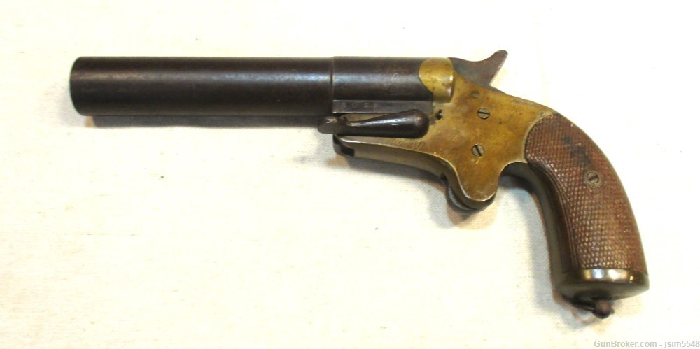 French WW1 Mecanicarm signal pistol, flare gun in 25.5mm w/Brass Frame -img-1
