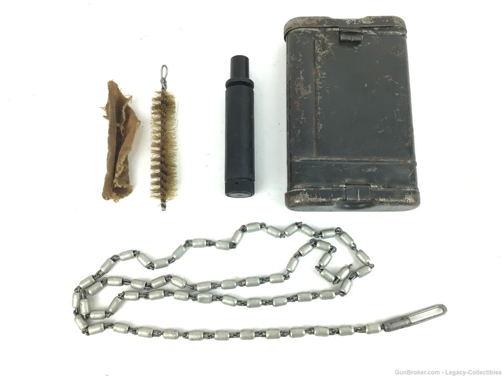 1944 Mauser K98 Cleaning Kit Waffen Stamped 8mm German Rifle Part WWII-img-0