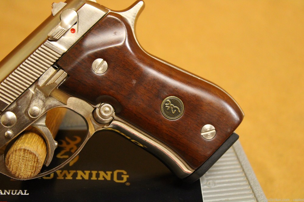 PENNY! UNFIRED Browning BDA-380 ACP (Nickel/Walnut) w/ Original Box-img-2