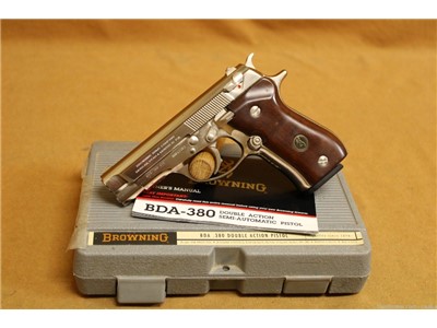 PENNY! UNFIRED Browning BDA-380 ACP (Nickel/Walnut) w/ Original Box