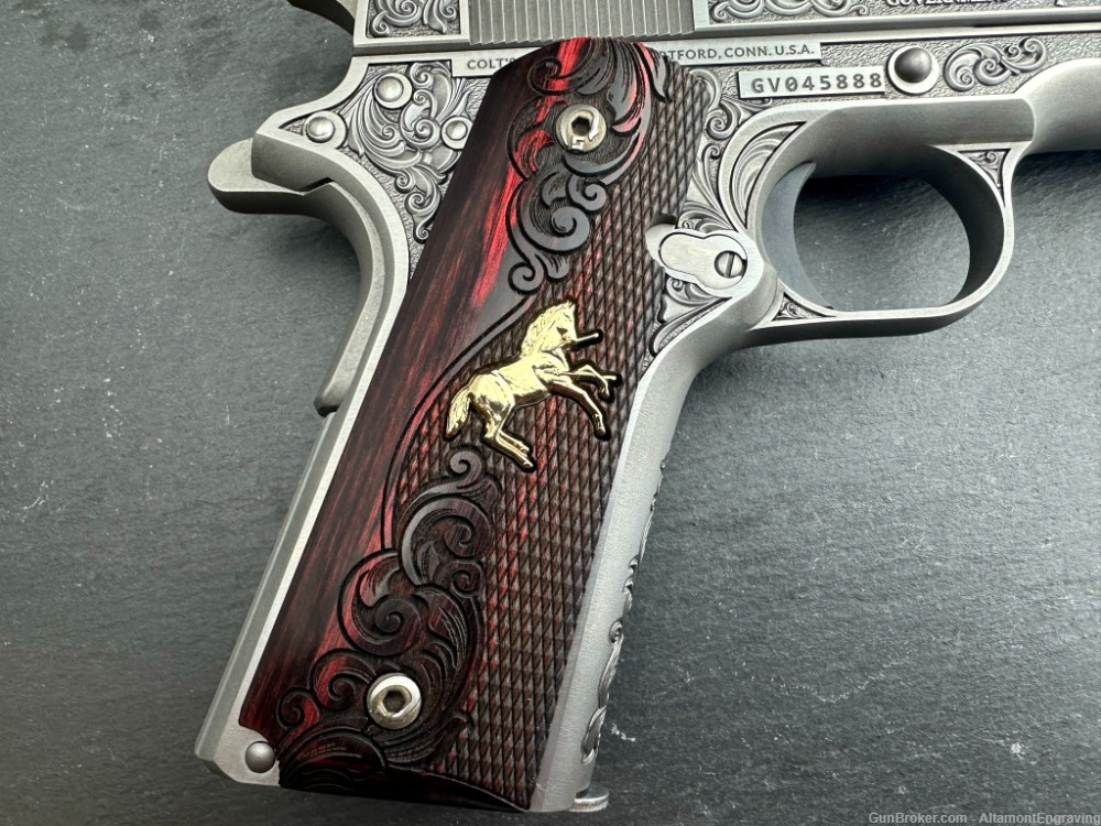 Colt 1911 .38 Super Dubber Engraved Scroll with Rampant Colt by Altamont-img-10