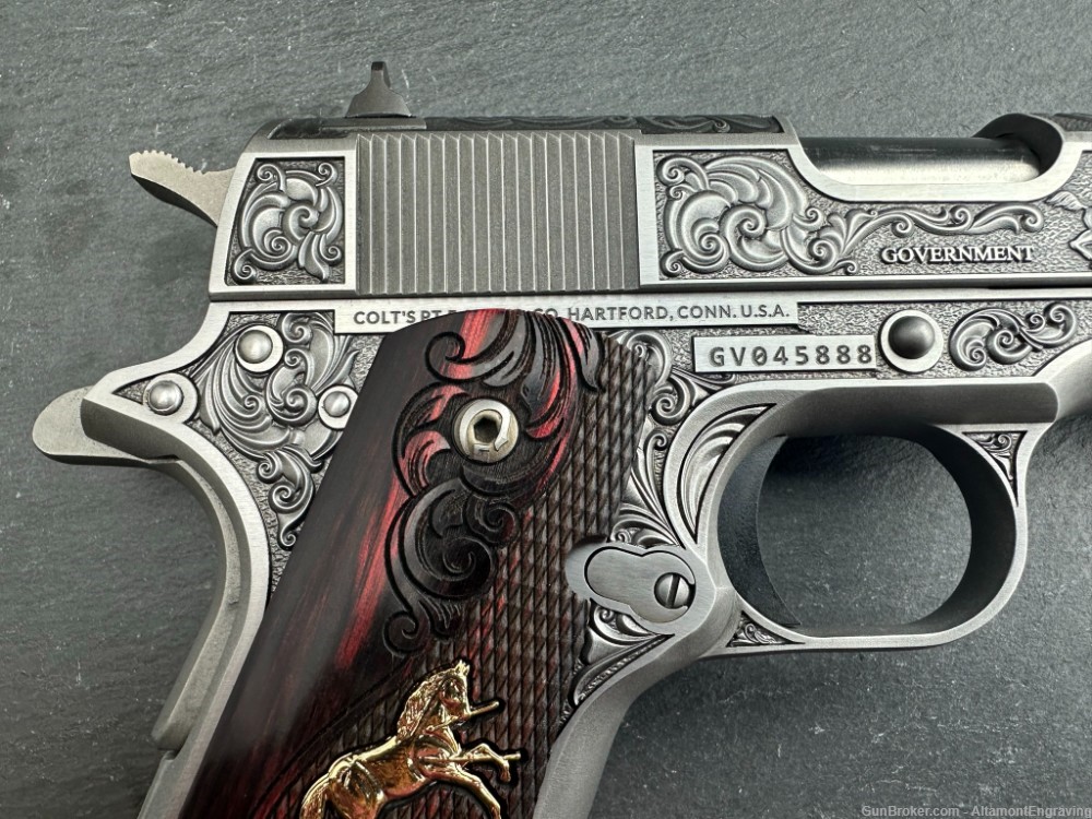 Colt 1911 .38 Super Dubber Engraved Scroll with Rampant Colt by Altamont-img-9
