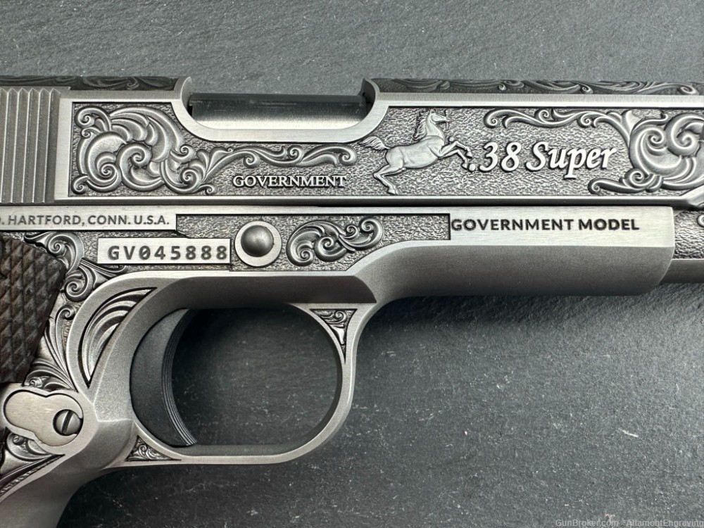 Colt 1911 .38 Super Dubber Engraved Scroll with Rampant Colt by Altamont-img-8