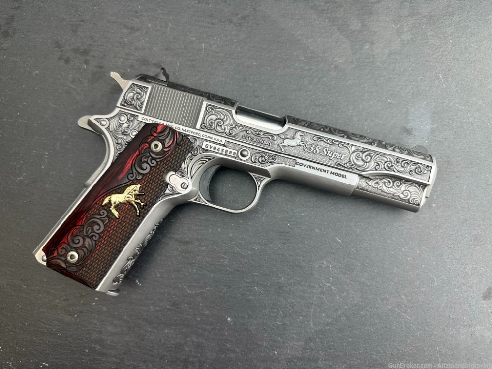Colt 1911 .38 Super Dubber Engraved Scroll with Rampant Colt by Altamont-img-11