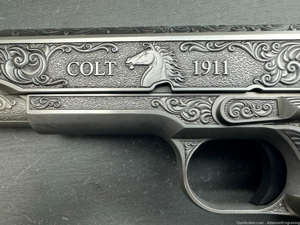 Colt 1911 .38 Super Dubber Engraved Scroll with Rampant Colt by Altamont-img-2