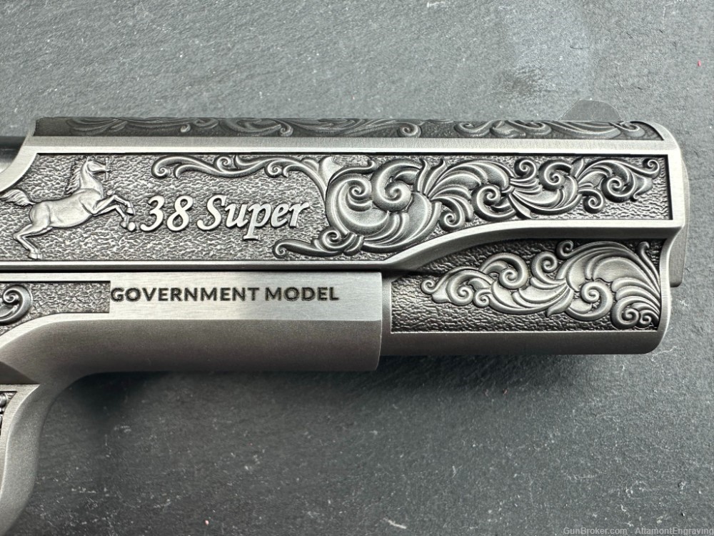 Colt 1911 .38 Super Dubber Engraved Scroll with Rampant Colt by Altamont-img-7