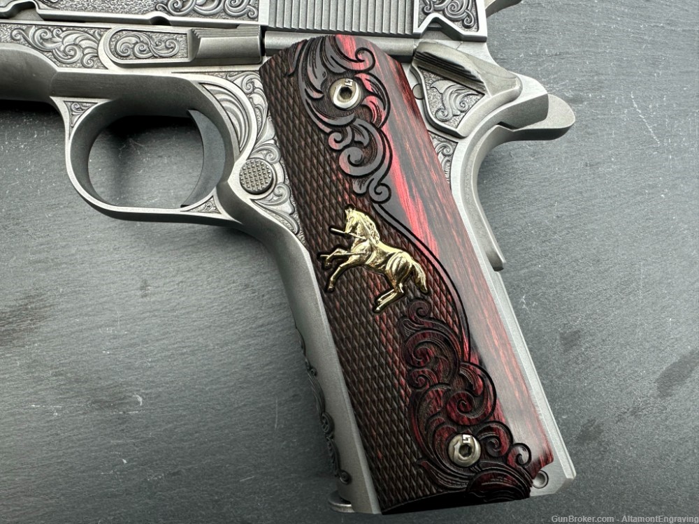 Colt 1911 .38 Super Dubber Engraved Scroll with Rampant Colt by Altamont-img-4
