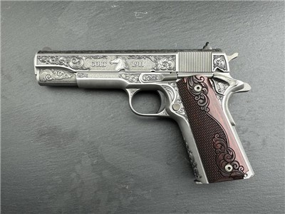 Colt 1911 .38 Super Dubber Engraved Scroll with Rampant Colt by Altamont