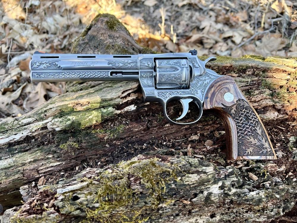 Colt Python 2020 ENGRAVED Whitetail Woodsman AA by Altamont 6" .357 Mag-img-0