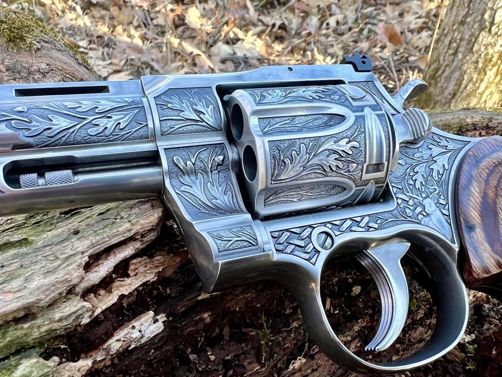 Colt Python 2020 ENGRAVED Whitetail Woodsman AA by Altamont 6" .357 Mag-img-2