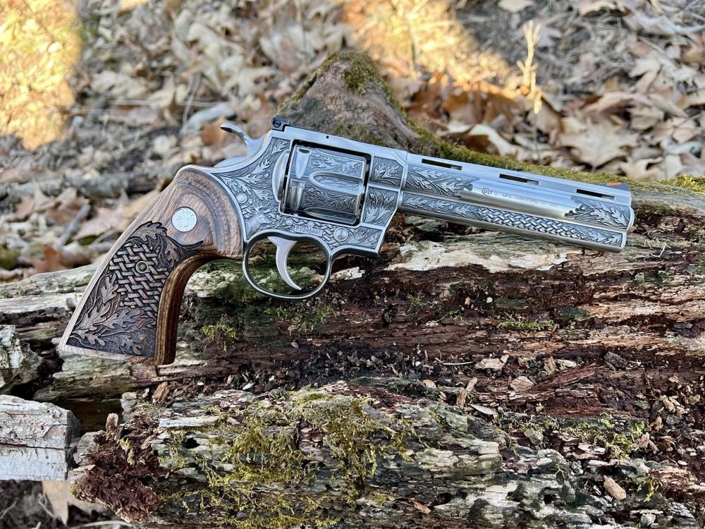 Colt Python 2020 ENGRAVED Whitetail Woodsman AA by Altamont 6" .357 Mag-img-5