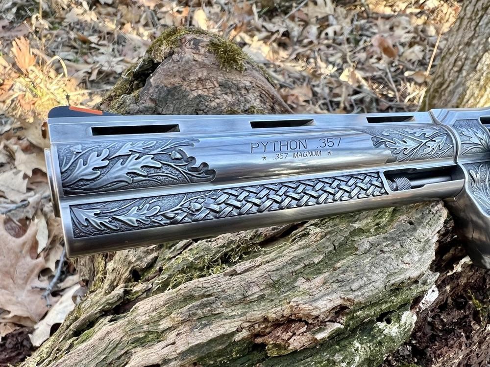 Colt Python 2020 ENGRAVED Whitetail Woodsman AA by Altamont 6" .357 Mag-img-1