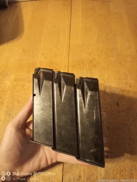 Lot of 3 Astra A100 9rd .45 ACP Magazines (Made by Mecgar)-img-7