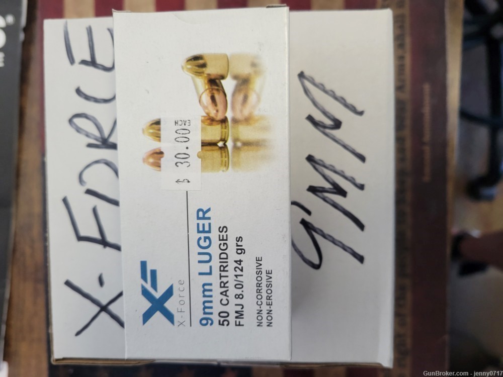 X Force 9mm 124 grain 300 rounds brass ammo-img-1