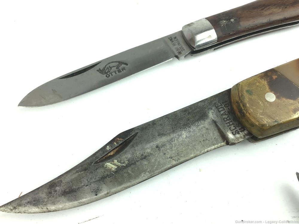 Lot of 11 Vintage Folding Knives Otter Barlow Schrade Old Timer-img-11