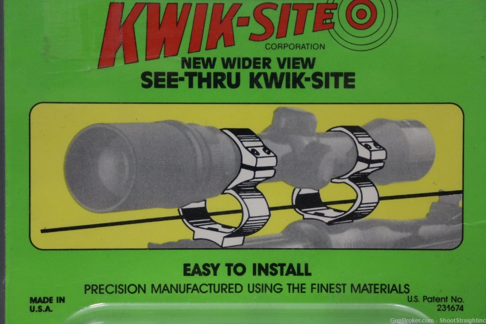Kwik-Site See-Thru Remington 700, 721, 722, 725 High 1" Scope Rings-img-2